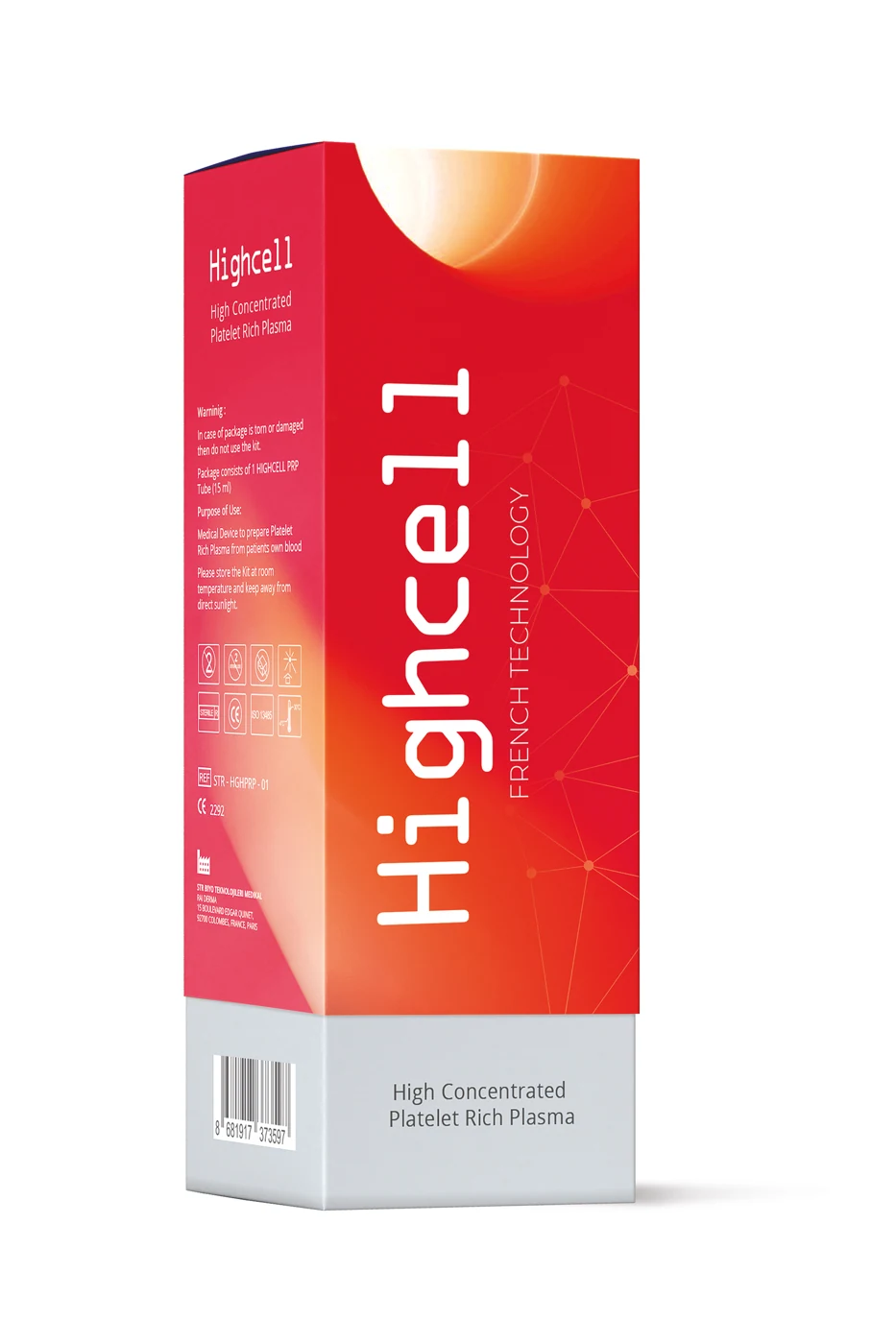 HighCell PRP product packaging